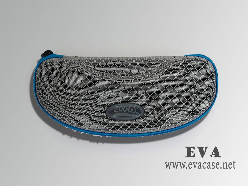 Zoggs hard EVA swim goggle carry case with rugged nylon covering and